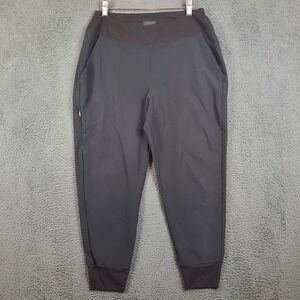 Patagonia Happy Hike Studio Pants Womens Large Black Joggers 21218 FA24